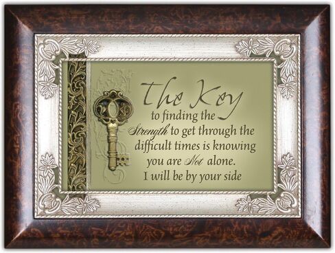 Cottage Garden The Key to Finding Strength Burlwood Jewelry Music Box Plays Wind Beneath My Wings in Saudi Arabia