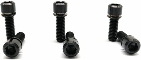RISON Titanium M6 x 16mm Bicycle Screws Allen Hex Socket Head Bike Bolts Rainbow Bolts with Washer 5PCS in Kuwait