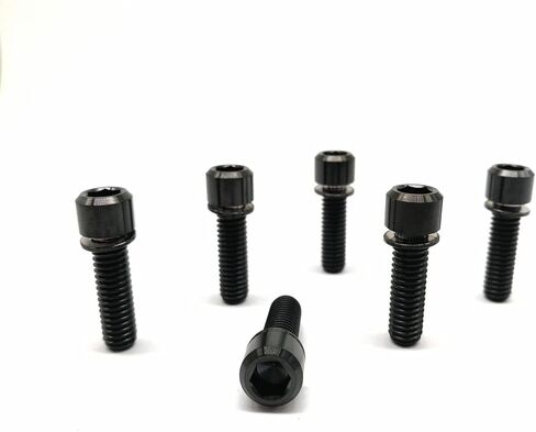 RISON Titanium M6 x 16mm Bicycle Screws Allen Hex Socket Head Bike Bolts Rainbow Bolts with Washer 5PCS in Kuwait