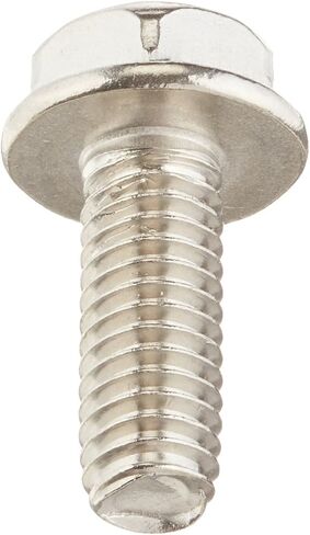 18-8 Stainless Steel Thread Rolling Screw for Metal, Passivated Finish, Hex Washer Head, Metric, M6-1.0 Thread Size, 16 mm Length (Pack of 25) in Saudi Arabia