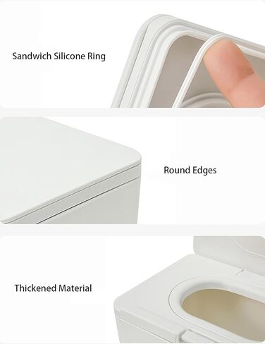 عبوتان من موزع مناديل مبللة للأطفال للحمام، الحجم (7.48 بوصة طول × 5.11 بوصة عرض * 3.93 بوصة ارتفاع)، صندوق حامل مناديل مبللة قابل للفتح بيد واحدة، صندوق مناديل أنيق لتنظيم حاوية تسجيل الأطفال in Kuwait