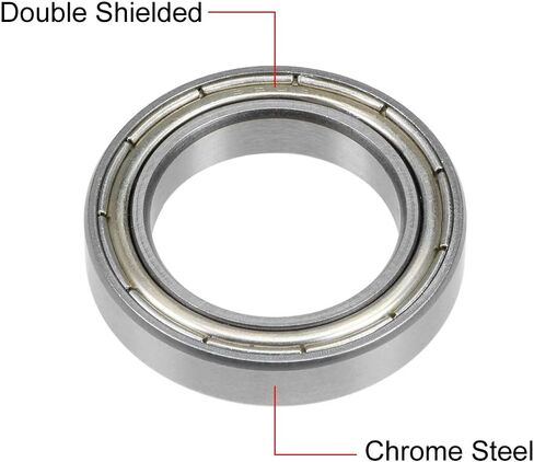 uxcell 6708ZZ Deep Groove Ball Bearings 40mm x 50mm x 6mm Double Shielded Chrome Steel Z2 ABEC1 in Kuwait