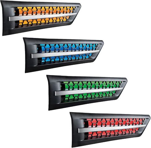 استبدال فتحة تهوية مدخل الهواء الجانبية من Cascadia مع مصابيح LED زوج يسار يمين لـ Freightliner Cascadia 2018+ (أزرق) in Kuwait