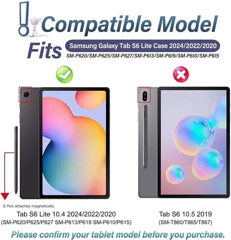 حافظة لوحة مفاتيح لهاتف Samsung Galaxy S6 Lite 10.4" 2022/2020، حافظة مع لوحة مفاتيح لهاتف Samsung S6 lite مع حامل قلم S، لوحة مفاتيح بلوتوث لاسلكية قابلة للفصل لهاتف Galaxy S6 Lite 10.4" تنبيه/غفو تلقائي، وردي in Kuwait