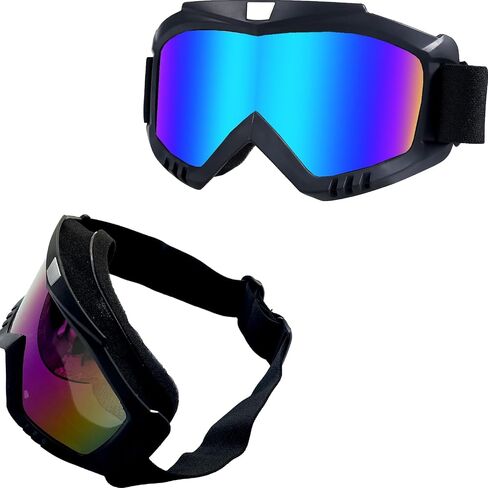 Black Dirt Bike Goggles, Windproof and Anti-Fog, TPU material, Elastic Strap, Sponge Padding, for Motorcycle ATV Dirt Bike Skiing Snowboarding in Saudi Arabia