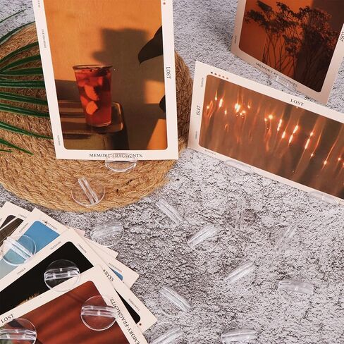 300 قطعة من حامل بطاقات الألعاب، قواعد مصغرة ورقية، دعامات شفافة، حامل بطاقات ورقية، حامل بطاقة عمل، مشبك بلاستيكي لبطاقات العمل، علامات الأسعار، قوائم الملصقات (1 بوصة) in Kuwait