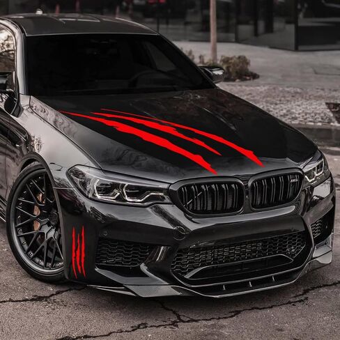 3 قطع ملصقات سيارات من الفينيل لعلامات مخالب للرجال (أحمر) in Kuwait