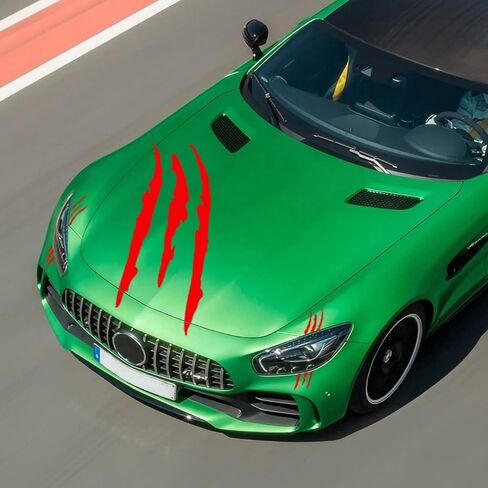 3 قطع ملصقات سيارات من الفينيل لعلامات مخالب للرجال (أحمر) in Kuwait