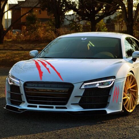 3 قطع ملصقات سيارات من الفينيل لعلامات مخالب للرجال (أحمر) in Kuwait