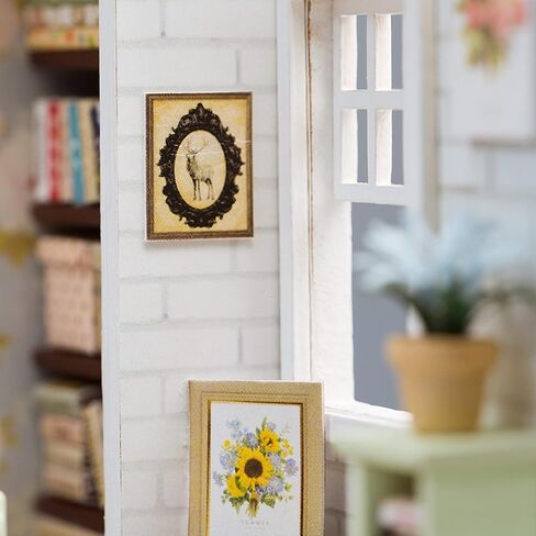 مجموعة أدوات بيت الدمى المصغرة DIY، مجموعة صنع المنزل الصغير، نماذج تجميع المنزل، لعبة لتزيين مكتب غرفة النوم وغرفة المعيشة in Saudi Arabia