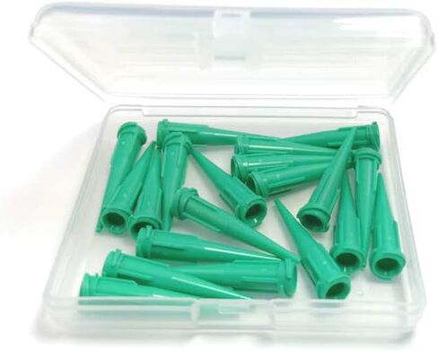 𝟮𝟱 𝗚𝗮𝘂𝗴𝗲 1.24 Inch Blunt Plastic Tapered Tip Dispensing Fill Needle,Precision Filling (Red,20 Pcs) in Kuwait