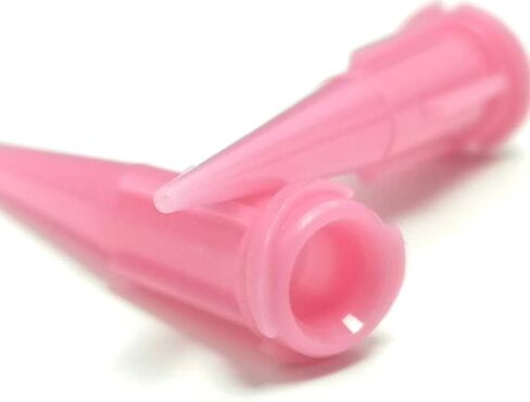 𝟮𝟱 𝗚𝗮𝘂𝗴𝗲 1.24 Inch Blunt Plastic Tapered Tip Dispensing Fill Needle,Precision Filling (Red,20 Pcs) in Kuwait