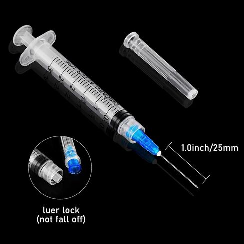 3ml Disposable Syringe with 23Ga 1Inch Needle, Individual Package-Pack of 100(3ml-23G-100pcs) in Saudi Arabia
