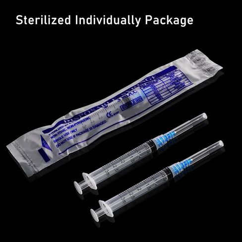 3ml Disposable Syringe with 23Ga 1Inch Needle, Individual Package-Pack of 100(3ml-23G-100pcs) in Saudi Arabia