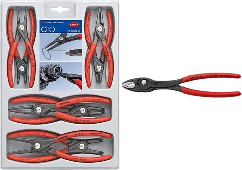 KNIPEX Tools 00 20 04 SB، طقم كماشة حمراء بحلقة إحكام دقيقة مكون من 8 قطع in Saudi Arabia