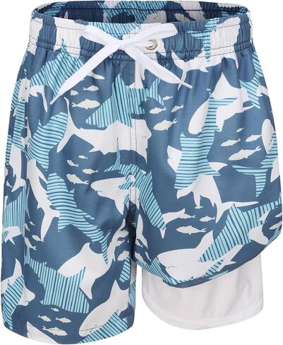 شورت سباحة للأولاد مع بطانة مضغوطة شورت سباحة للأولاد شورت مع بطانة بوكسر قصيرة 7-16 سنة in Kuwait