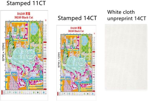 CaptainCrafts New Cross Stitch Kits Embroidery Kit Full Range Flowers Pre-Printed and Counted Fabrics Kits for Adults Beginners Home Decor (Stamped 11CT, Celadon vase Flowers) in Saudi Arabia
