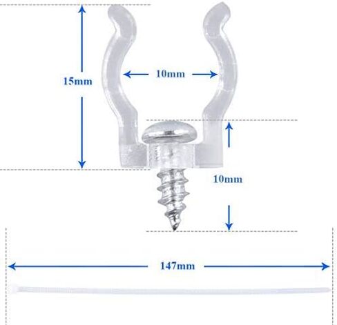LED Rope Lights Clips Holder – 30Pack Clear PVC Mounting Rope Light Mounting Clips in Saudi Arabia