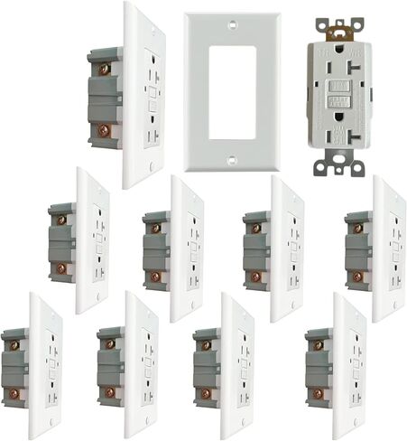 منفذ GFCI بقدرة 20 أمبير، أوعية نحاسية مقاومة للتلاعب بالطقس، مشبك نحاسي، مدرج في قائمة UL (1) in Kuwait