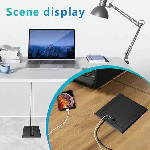 طقم مقبس مخفي مسطح من KYHSHJ مزود بمقبس 2 * 15 أمبير، 4.8 أمبير، 1 منافذ USB-A ومنفذ USB-C + 3 منافذ RJ45 Datacom. ارتفاع داخلي قابل للتعديل، أجهزة مقاومة للتآكل، نحاس in Kuwait