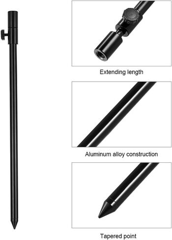 Lixada Fishing Bite Indicators Kits, 3 Fishing LED Alarm Alert 3 Extending Aluminum Alloy Fishing Bankstick 3 Fishing Swinger with Padded Fishing Tool Bag, Fishing Bite Alarm Set in Saudi Arabia