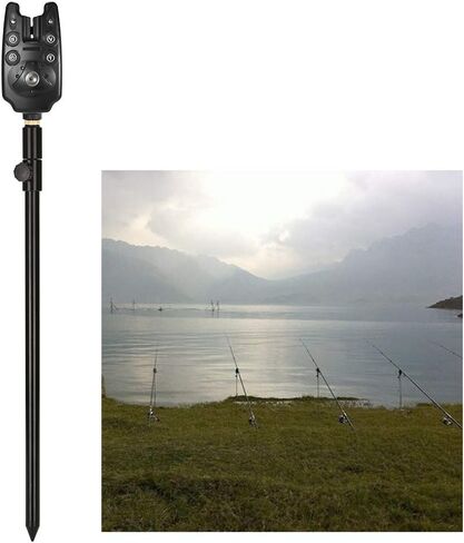 Lixada Fishing Bite Indicators Kits, 3 Fishing LED Alarm Alert 3 Extending Aluminum Alloy Fishing Bankstick 3 Fishing Swinger with Padded Fishing Tool Bag, Fishing Bite Alarm Set in Saudi Arabia
