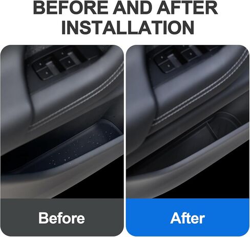 صواني تخزين للباب الأمامي لملحقات Tesla Model X، منظم جانب الباب بمادة السيليكون للطراز X 2022 2023، الملحقات الداخلية (أسود) in Kuwait