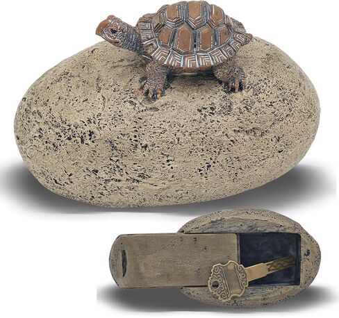 إخفاء مفتاح خارجي - صخرة مزيفة للمفتاح - مخفي مفتاح صخري مزيف خارجي - تصميم حجري مضغوط، مادة راتنجية مقاومة للماء ومحمية من الشمس - مخفي مفتاح مثالي للديكور الخارجي والأمن (مفتاح الروك 1) in Kuwait