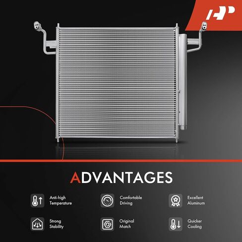 A-Premium Air Conditioning A/C Condenser Compatible with Nissan Titan 2004-2015, Armada 2005-2015, Pathfinder Armada & Infiniti QX56 2004-2010, V8 5.6L, Replace# 921007S200 in Saudi Arabia