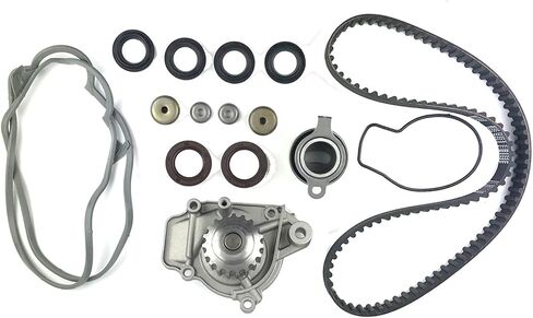19200-P01-004 Timing Belt Kit Water Pump Fits for 1988-1995 Civic DX 1.5L,1993-1995 Civic 1.5L,1988-1991 CRX 1.5L Engine Timing Belt Kit Replace OE 14400-PM3-004,19200-P01-004, TS26143, ITM143 in Kuwait