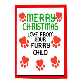 Christmas Card From Dog, Cat, Furry Child, Holiday Card For Dog Dad, Dog Mom, Him, Her