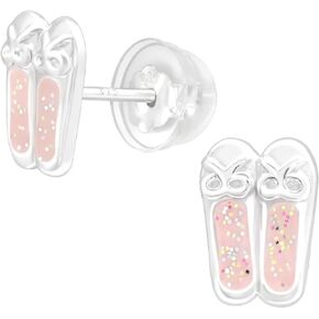 925 Sterling Silver Children's Ballet Stud Earrings