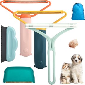 6 Pack Pet Hair Removal Tool, Pet Hair Remover for Furniture, Deep Cleaning Dog Hair Remover, Portable Fur Remover Tool, Reusable Cat Hair Remover for Carpet, Cat Towers, Clothing, Car Upholstery