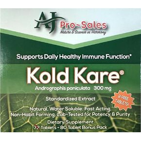 Daily Immune Health Function, 80 Count - Effective against cold, sinus, allergy symptoms | Non-Habit Forming | No side effects