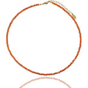 Larimar Natural Stone 3mm Minimalist Necklace Handmade Beaded Healing Crystal Choker Necklace For Women Girls