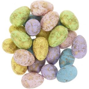 Pastel & Metallic Mini Foam Eggs - Bird Egg Size - 24 Pieces