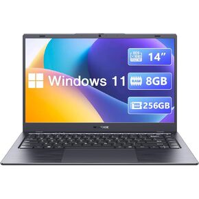 2024 Newest Laptop Computer, 8GB RAM Laptop 256GB SSD, Intel Celeron Processor Windows 11 Laptop, 14 Inch Full HD 1080P IPS School Laptop, Support 2.4G/5G WiFi, USB 3.0, Long Lasting Battery in Kuwait
