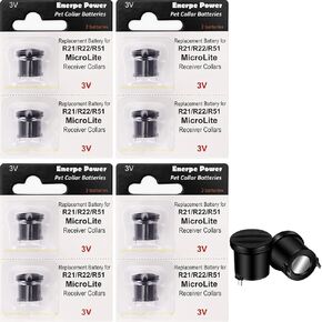 Dog Fence Batteries Long-Lasting & High Capacity Compatible with Invisible R21 R22 R51 and Microlite Fence Receiver Collars 8-Pack