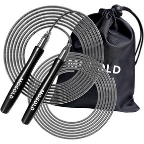 Jump Rope, High Speed Jump Rope - Premium Quality Tangle-Free - Self-Locking Screw-Free Design - Jump Ropes for Fitness - Skipping Rope for Workout Fitness, Crossfit & Home Exercises