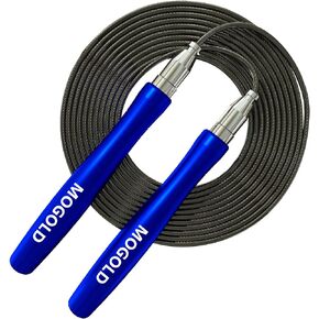Jump Rope, High Speed Jump Rope - Premium Quality Tangle-Free - Self-Locking Screw-Free Design - Jump Ropes for Fitness - Skipping Rope for Workout Fitness, Crossfit & Home Exercises