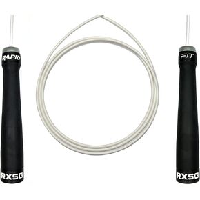 RX Smart Gear RapidFit Jump Rope | Adjustable Jumping Rope w/Ergonomic Dual Bearing Handles, Fitness Skipping Rope for Exercise, Workout, Sports Training