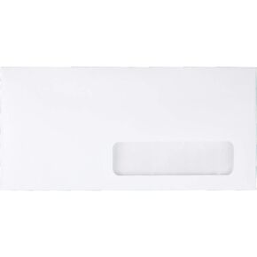 Quality Park Right-Window Envelopes, #10, 24lb, Gummed, White, 500/Box (QUA21332)