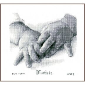 Vervaco Counted Cross Stitch Kit Baby Hands 8" x 7.2"