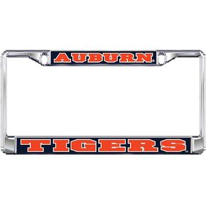 Auburn University Tigers Silver Metal License Plate Frame