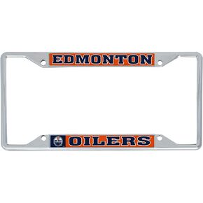 إطار لوحة ترخيص Desert Cactus Edmonton Oilers لفريق NHL حامل بطاقات معدني للسيارة للأمام أو الخلف من دوري الهوكي الوطني للسيارة مرخص رسميًا (تقليدي)