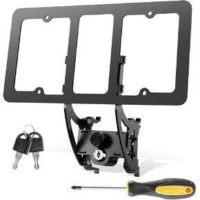 Front License Plate Frame for Tesla Model Y/3, Metal Anti-Theft Front License Plate Holder Mount Fit for 2021-2023 Tesla Model Y 3, No Adhesives or Drilling.