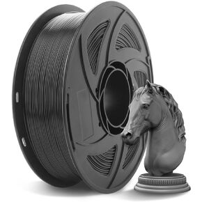 Mirucherrtter PLA Filament 1.75mm PLA 3D Printer Filament, Neatly Wound 1kg Spool (2.2lbs), Dimensional Accuracy +/- 0.02mm, Fit Most FDM Printer,PLA Black
