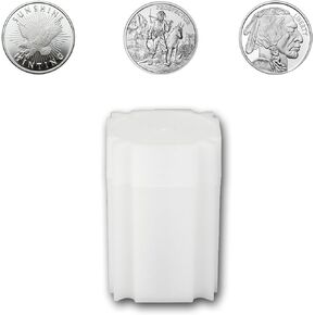 4 Set- CoinSafe Medallion Tube - Each Tube Holds 20ea 39mm 1-Oz Silver & Copper Rounds