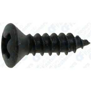 100#6 X 1/2" Phillips Oval Head Tapping Screws Black