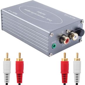 Alitutumao Noise Isolator RCA Ground Loop Noise Isolator Noise Filter Aluminum Shell Ground Loop Noise Isolator for HiFi Stereo Home Theater Car Audio Player